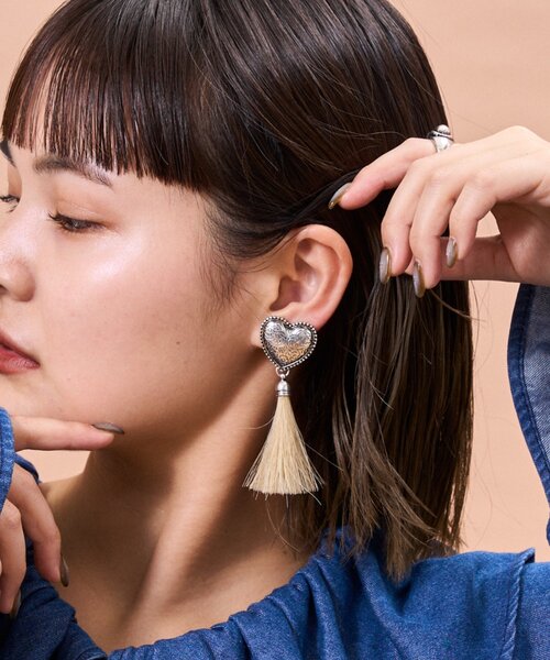 CIAOPANIC TYPY（チャオパニックティピー）の「【yuccA】アソート柄コンチョイヤリング（イヤリング・レディース・ベージュ/ベージュ系その他/ブラック系その他/ブラック・ONE SIZE）」の21枚目の写真