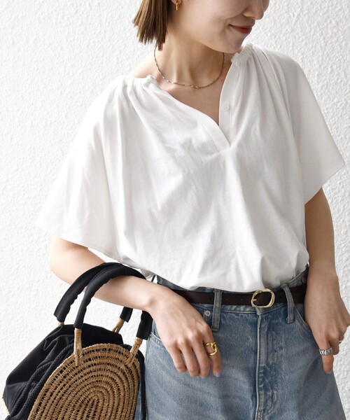 SHIPS any: USA cotton Frea TEE — UV защита/холодящее прикосновение/быстрое высыхание/машинная стирка