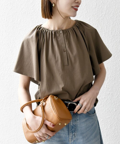 SHIPS for women / シップスウィメン SHIPS any:〈UVカット/接触冷感/吸水速乾/洗濯機可能〉USAコットン ツイスト TEE SHIPS any:〈UVカット/接触冷感/吸水速乾/洗濯機可能〉USA
