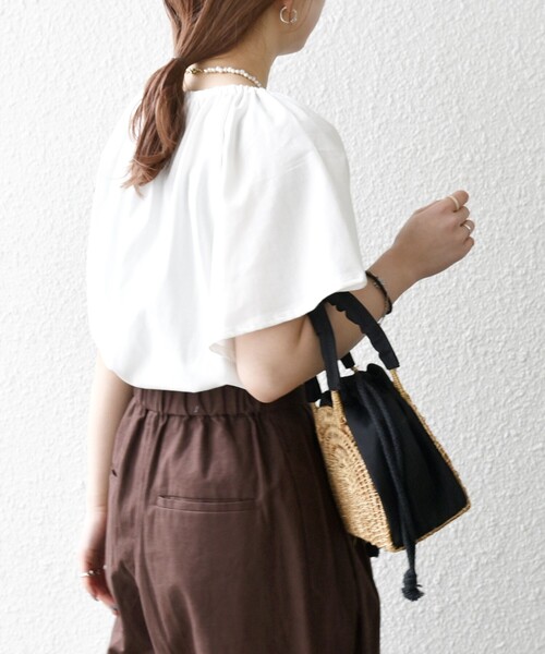 SHIPS any:〈UVカット/接触冷感/吸水速乾/洗濯機可能〉USAコットン フレア TEE SHIPS any tシャツ any:「UVカット/接触冷感/吸水速乾/洗濯機