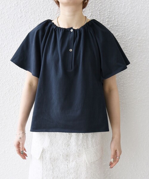 tシャツ SHIPS any:「UVカット/接触冷感/吸水速乾/洗濯機可能」USAコットン ツイスト TEE レディース SHIPS any:〈UVカット/接触冷感/吸水速乾/洗濯機可能〉USA