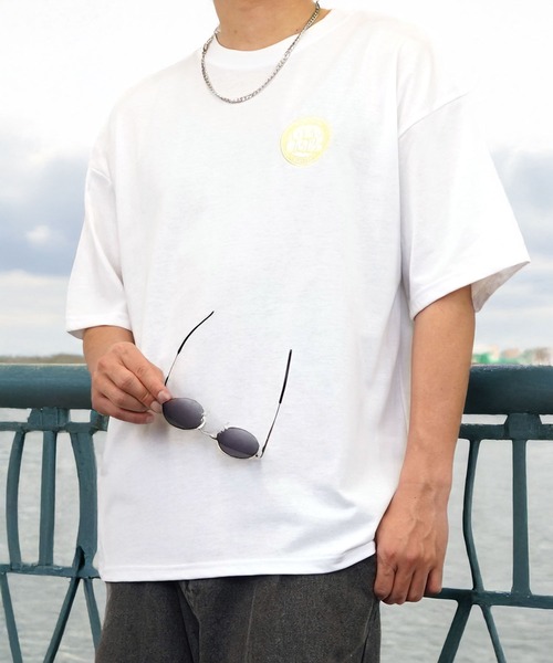 Burner（バーナー）の「【GROOVY STORE】バブルロゴ ワイドTシャツ（Tシャツ/カットソー・メンズ・ホワイト/ダークグリーン/ブラック/サックスブルー・M/L/LL）」の15枚目の写真