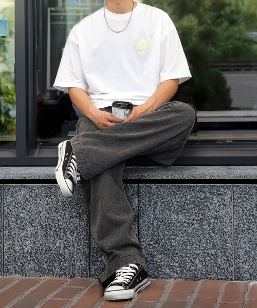 Burner（バーナー）の「【GROOVY STORE】バブルロゴ ワイドTシャツ（Tシャツ/カットソー・メンズ・ホワイト/ダークグリーン/ブラック/サックスブルー・M/L/LL）」の13枚目の写真