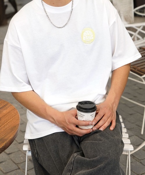 Burner（バーナー）の「【GROOVY STORE】バブルロゴ ワイドTシャツ（Tシャツ/カットソー・メンズ・ホワイト/ダークグリーン/ブラック/サックスブルー・M/L/LL）」の16枚目の写真