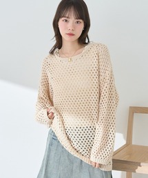 LB03 メッシュ　チュニック Sawa a la mode レディース チュニック メッシュ フリンジ