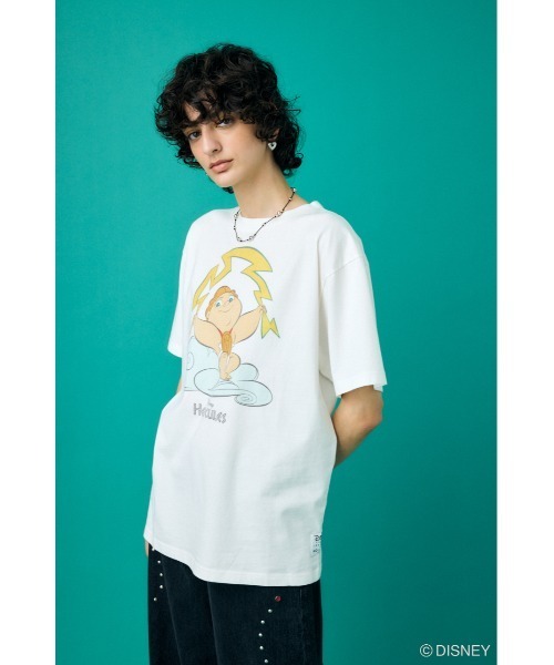 Disney SERIES CREATED by MUS(ディズニーシリーズクリエイテッドバイエムユーエス)の「MD OVERSIZED Tシャツ / HERCULES(Tシャツ/カットソー・レディース・オフホワイト/ライトブラック・FREE)」の5枚目の写真