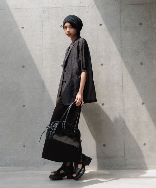 PAGEBOY（ページボーイ）の「【半袖】シアージャケット（テーラードジャケット・レディース・ブラック/イエロー/ホワイト・FREE）」の15枚目の写真