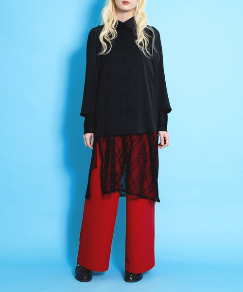 PUNYUS（プニュズ）の「2タックカラーパンツ（その他パンツ・レディース・ブラック/ブラウン/レッド・1/2/3/4）」の12枚目の写真