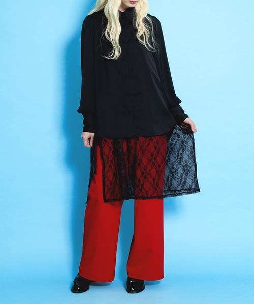 PUNYUS（プニュズ）の「2タックカラーパンツ（その他パンツ・レディース・ブラック/ブラウン/レッド・1/2/3/4）」の13枚目の写真