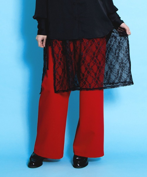 PUNYUS（プニュズ）の「2タックカラーパンツ（その他パンツ・レディース・ブラック/ブラウン/レッド・1/2/3/4）」の14枚目の写真