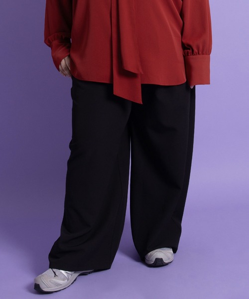 PUNYUS（プニュズ）の「2タックカラーパンツ（その他パンツ・レディース・ブラック/ブラウン/レッド・1/2/3/4）」の9枚目の写真