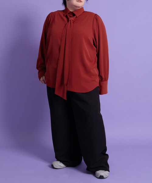 PUNYUS（プニュズ）の「2タックカラーパンツ（その他パンツ・レディース・ブラック/ブラウン/レッド・1/2/3/4）」の7枚目の写真