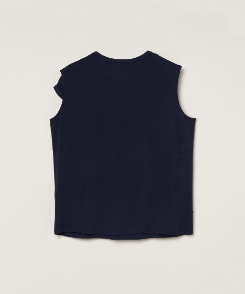 three dots（スリードッツ）の「トラベルライン ラッフルタンク（タンクトップ・レディース・ブラック/ネイビー・SMALL/MEDIUM）」の20枚目の写真