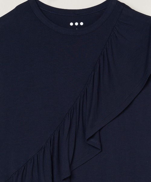 three dots（スリードッツ）の「トラベルライン ラッフルタンク（タンクトップ・レディース・ブラック/ネイビー・SMALL/MEDIUM）」の21枚目の写真