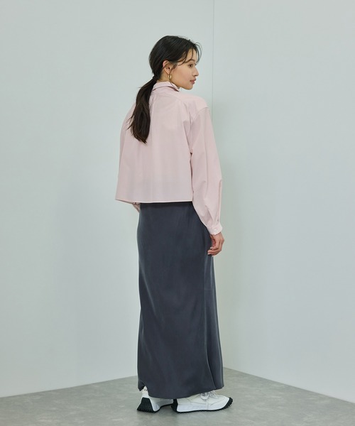 ブラウス シャツ 「WEB・一部店舗限定」ライトタンブラークロップドシャツ/洗える レディース ROPE' ブラウス シャツ 「WEB・一部店舗限定」ライトタンブラー