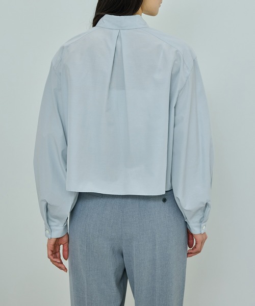 ROPE'（ロペ）の「【WEB・一部店舗限定】ライトタンブラークロップドシャツ/洗える（シャツ/ブラウス・レディース・ピンク/ホワイト/サックスブルー・FREE）」の15枚目の写真