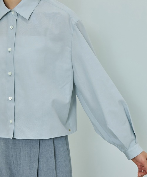 ROPE'（ロペ）の「【WEB・一部店舗限定】ライトタンブラークロップドシャツ/洗える（シャツ/ブラウス・レディース・ピンク/ホワイト/サックスブルー・FREE）」の17枚目の写真