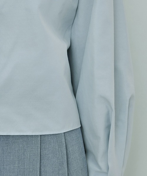 ROPE'（ロペ）の「【WEB・一部店舗限定】ライトタンブラークロップドシャツ/洗える（シャツ/ブラウス・レディース・ピンク/ホワイト/サックスブルー・FREE）」の18枚目の写真