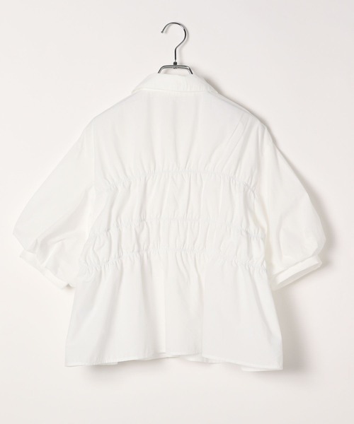 3.3 Field Trip （3.3フィールドトリップ）の「3.3 Field Trip／バルーンスリーブシャーリングブラウス(5分袖)（シャツ/ブラウス・レディース・サックスブルー/オフホワイト/ライトイエロー/アクア・FREE）」の11枚目の写真