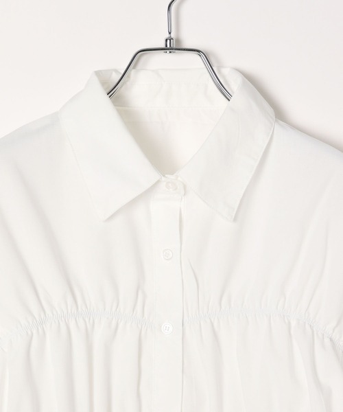 3.3 Field Trip （3.3フィールドトリップ）の「3.3 Field Trip／バルーンスリーブシャーリングブラウス(5分袖)（シャツ/ブラウス・レディース・サックスブルー/オフホワイト/ライトイエロー/アクア・FREE）」の12枚目の写真