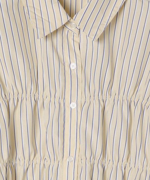 3.3 Field Trip （3.3フィールドトリップ）の「3.3 Field Trip／バルーンスリーブシャーリングブラウス(5分袖)（シャツ/ブラウス・レディース・サックスブルー/オフホワイト/ライトイエロー/アクア・FREE）」の8枚目の写真