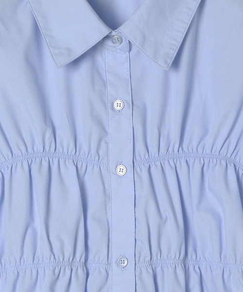 3.3 Field Trip （3.3フィールドトリップ）の「3.3 Field Trip／バルーンスリーブシャーリングブラウス(5分袖)（シャツ/ブラウス・レディース・サックスブルー/オフホワイト/ライトイエロー/アクア・FREE）」の10枚目の写真