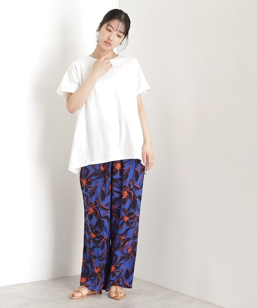 THE SHOP TK (ザ ショップ ティーケー )の「切替バックギャザーチュニック【洗濯機OK/接触冷感/UV】(チュニック・レディース・スミクロ/ブラック/オフホワイト・12/13)」の4枚目の写真