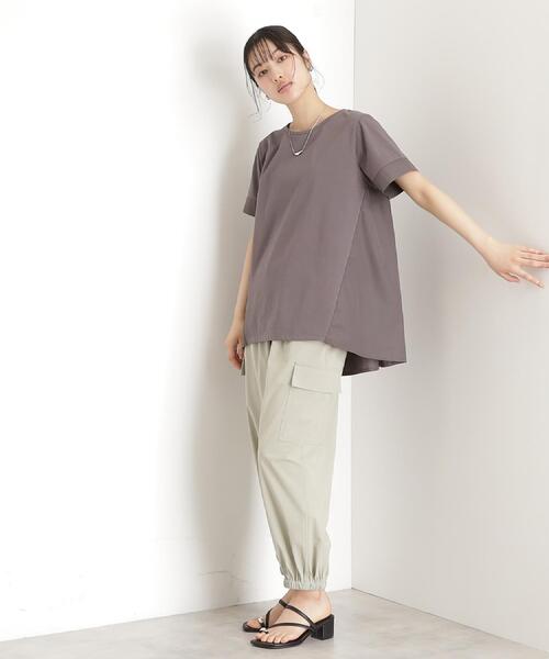 THE SHOP TK (ザ ショップ ティーケー )の「切替バックギャザーチュニック【洗濯機OK/接触冷感/UV】(チュニック・レディース・スミクロ/ブラック/オフホワイト・12/13)」の11枚目の写真