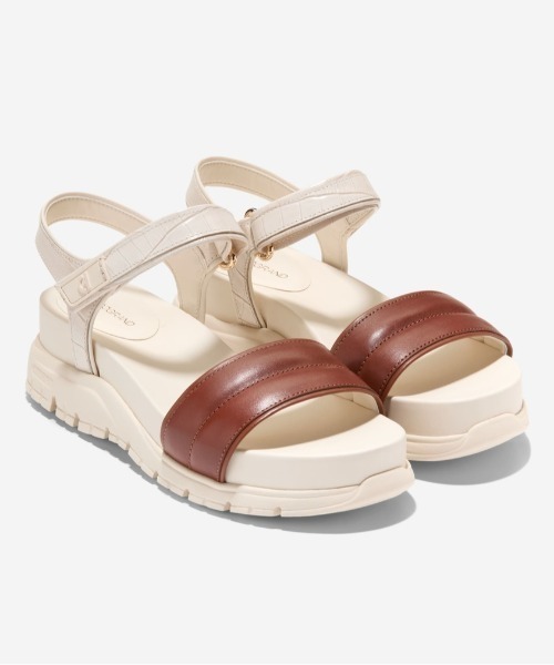 COLE HAAN＊アンクルストラップ＊バックジップ＊サンダル - メルカリ