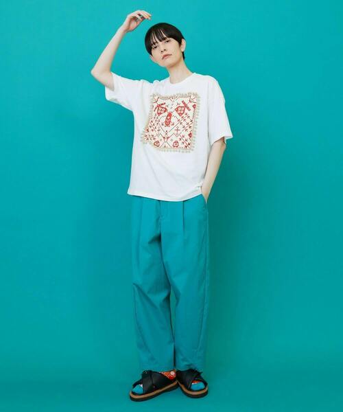 FRAPBOIS(フラボア)の「ブラケットT(Tシャツ/カットソー・レディース・ホワイト/チャコールグレー・1/2)」の9枚目の写真