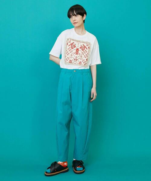 FRAPBOIS(フラボア)の「ブラケットT(Tシャツ/カットソー・レディース・ホワイト/チャコールグレー・1/2)」の13枚目の写真