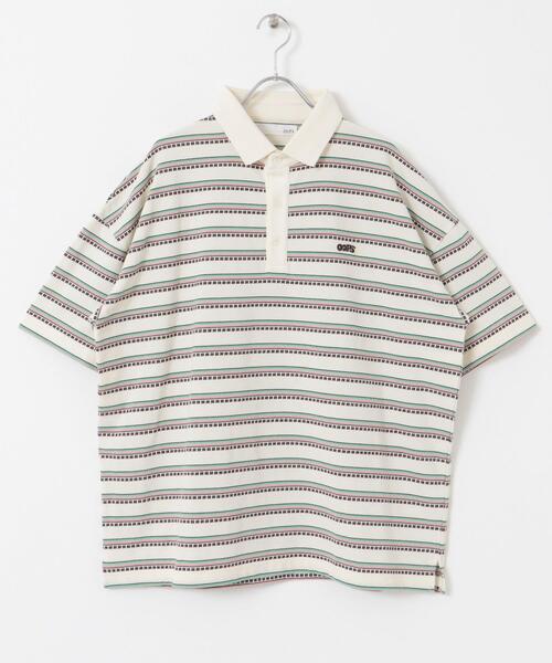 URBAN RESEARCH Sonny Label(アーバンリサーチサニーレーベル)の「OOPS接触冷感ボーダーポロシャツ(Tシャツ/カットソー・メンズ・カーキ/オフホワイト・MEDIUM/LARGE/X-LARGE)」の6枚目の写真