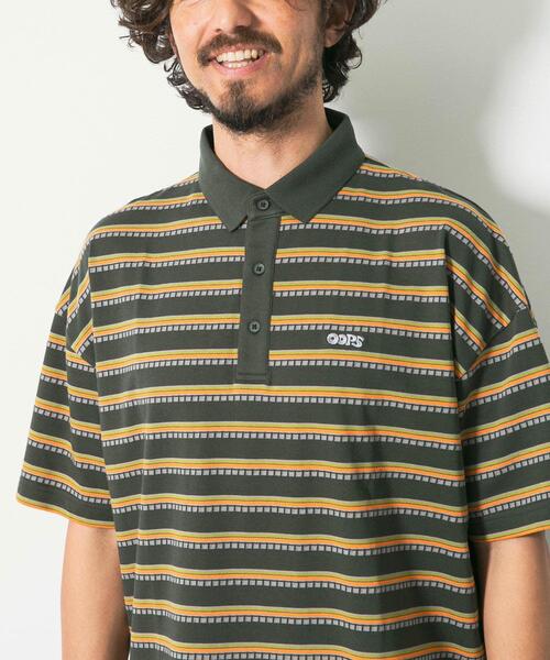 URBAN RESEARCH Sonny Label(アーバンリサーチサニーレーベル)の「OOPS接触冷感ボーダーポロシャツ(Tシャツ/カットソー・メンズ・カーキ/オフホワイト・MEDIUM/LARGE/X-LARGE)」の16枚目の写真