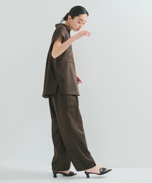 LE CERCLE par rope'（ルセルクルパーロペ）の「【セットアップ対応】フレンチスキッパーシャツ（シャツ/ブラウス・レディース・ブラウン系その他/キナリ・FREE）」の8枚目の写真