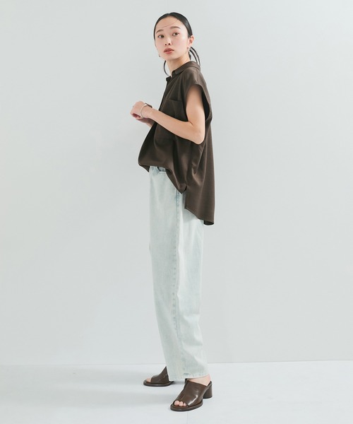 LE CERCLE par rope'（ルセルクルパーロペ）の「【セットアップ対応】フレンチスキッパーシャツ（シャツ/ブラウス・レディース・ブラウン系その他/キナリ・FREE）」の10枚目の写真