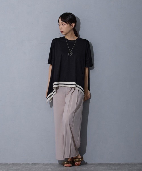 tシャツ ハンカチヘムTシャツ レディース ハンカチヘムTシャツ（Tシャツ/カットソー）｜NICOLE white
