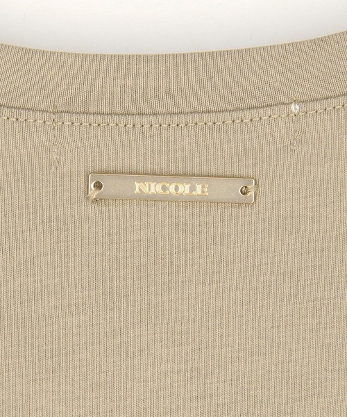 NICOLE white（ニコルホワイト）の「ハンカチヘムTシャツ（Tシャツ/カットソー・レディース・ベージュ/オフホワイト/ブラック/ブラウン/チャコール・FREE）」の21枚目の写真