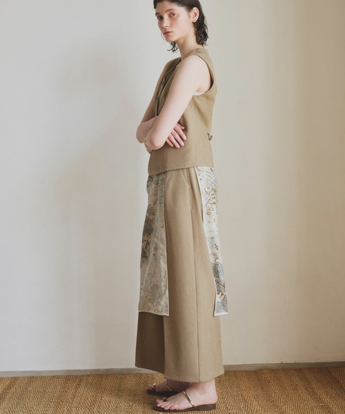 Doux archives(ドゥアルシーヴ)の「2タックワイドパンツ(その他パンツ・レディース・カーキ/ベージュ/ブラック・MEDIUM/SMALL)」の9枚目の写真