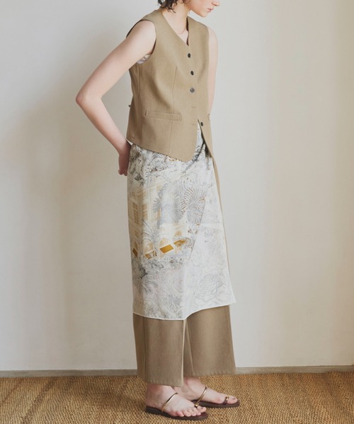 Doux archives(ドゥアルシーヴ)の「2タックワイドパンツ(その他パンツ・レディース・カーキ/ベージュ/ブラック・MEDIUM/SMALL)」の11枚目の写真