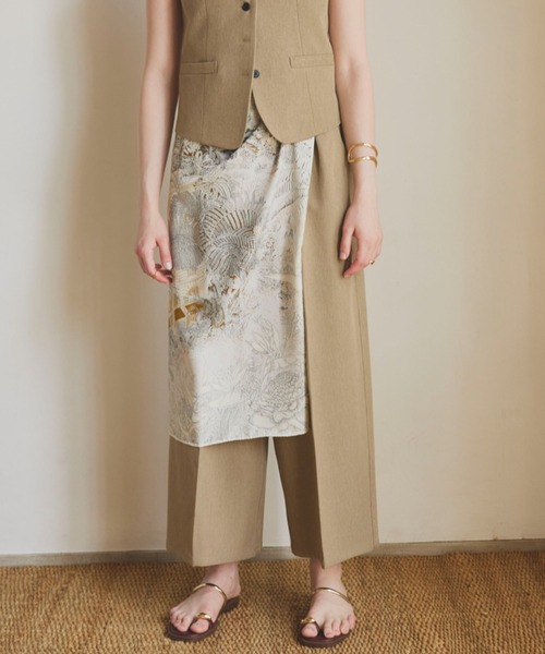 Doux archives(ドゥアルシーヴ)の「2タックワイドパンツ(その他パンツ・レディース・カーキ/ベージュ/ブラック・MEDIUM/SMALL)」の17枚目の写真