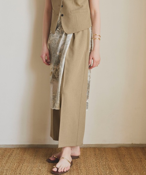 Doux archives(ドゥアルシーヴ)の「2タックワイドパンツ(その他パンツ・レディース・カーキ/ベージュ/ブラック・MEDIUM/SMALL)」の19枚目の写真