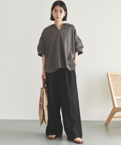 Doux archives(ドゥアルシーヴ)の「2タックワイドパンツ(その他パンツ・レディース・カーキ/ベージュ/ブラック・MEDIUM/SMALL)」の22枚目の写真