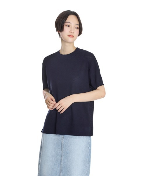 BALLAST ARK（バラストアーク）の「BALLAST ARK / バラストアーク：COTTON KANOKO S/S KNIT：BA11-KT01[AST]（Tシャツ/カットソー・メンズ・ネイビー/ピンク/グレー・L/M）」の17枚目の写真