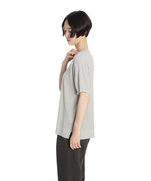 BALLAST ARK（バラストアーク）の「BALLAST ARK / バラストアーク：COTTON KANOKO S/S KNIT：BA11-KT01[AST]（Tシャツ/カットソー・メンズ・ネイビー/ピンク/グレー・L/M）」の5枚目の写真