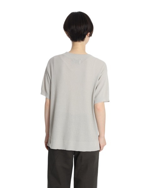 BALLAST ARK（バラストアーク）の「BALLAST ARK / バラストアーク：COTTON KANOKO S/S KNIT：BA11-KT01[AST]（Tシャツ/カットソー・メンズ・ネイビー/ピンク/グレー・L/M）」の6枚目の写真