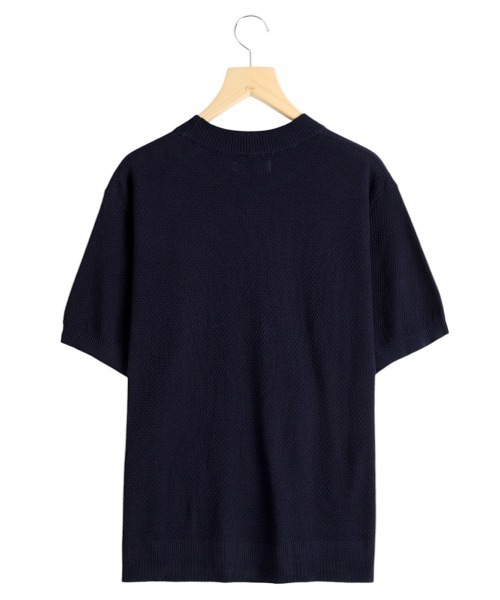 BALLAST ARK（バラストアーク）の「BALLAST ARK / バラストアーク：COTTON KANOKO S/S KNIT：BA11-KT01[AST]（Tシャツ/カットソー・メンズ・ネイビー/ピンク/グレー・L/M）」の9枚目の写真