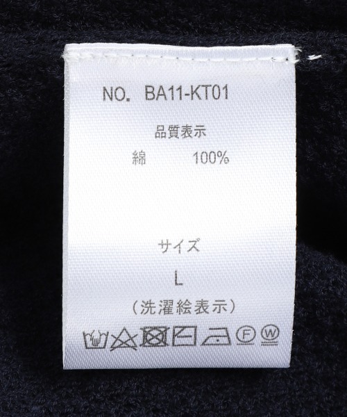 BALLAST ARK（バラストアーク）の「BALLAST ARK / バラストアーク：COTTON KANOKO S/S KNIT：BA11-KT01[AST]（Tシャツ/カットソー・メンズ・ネイビー/ピンク/グレー・L/M）」の12枚目の写真