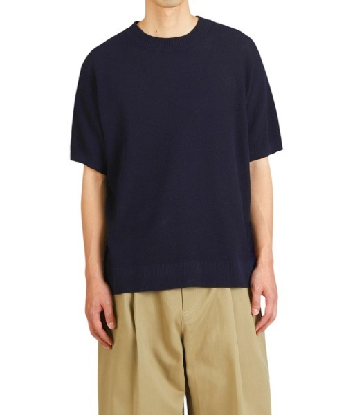 BALLAST ARK（バラストアーク）の「BALLAST ARK / バラストアーク：COTTON KANOKO S/S KNIT：BA11-KT01[AST]（Tシャツ/カットソー・メンズ・ネイビー/ピンク/グレー・L/M）」の13枚目の写真