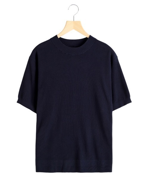 BALLAST ARK（バラストアーク）の「BALLAST ARK / バラストアーク：COTTON KANOKO S/S KNIT：BA11-KT01[AST]（Tシャツ/カットソー・メンズ・ネイビー/ピンク/グレー・L/M）」の8枚目の写真