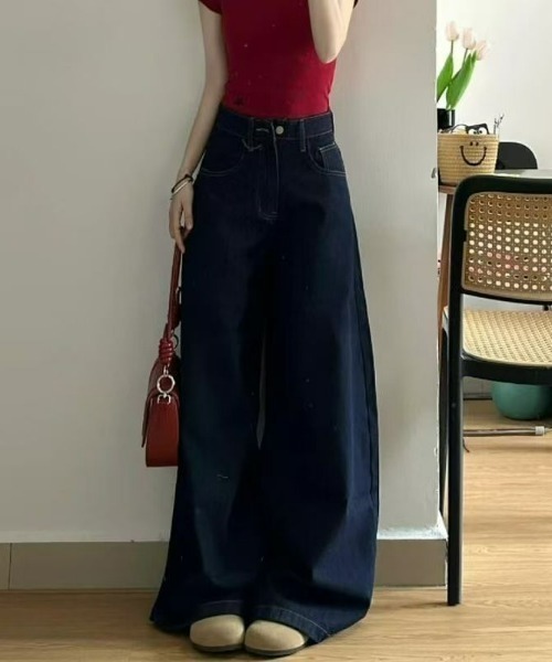 REBALANCE(リバランス)の「ワイドデニムパンツ(デニムパンツ・レディース・A・SMALL/LARGE/MEDIUM)」の3枚目の写真